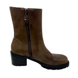 Tommy Hilfiger | Women's Brown Round Toe Side Zipper Leather Boots Size 7.5